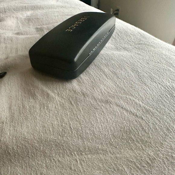 Versace | Full-size Leather Sunglasses/Glasses Case, Black w/ Gold Logo; Unisex - Picture 5 of 8